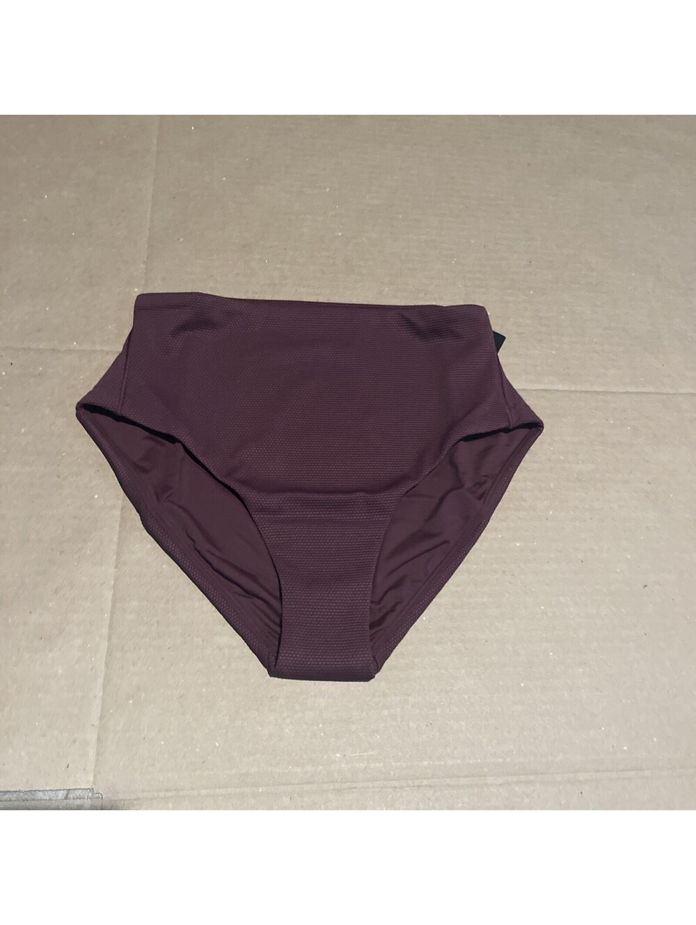 New! Spanx Pique Hi-Rise Shaping Cheeky Swimwear Bottoms Size Small Mulberry